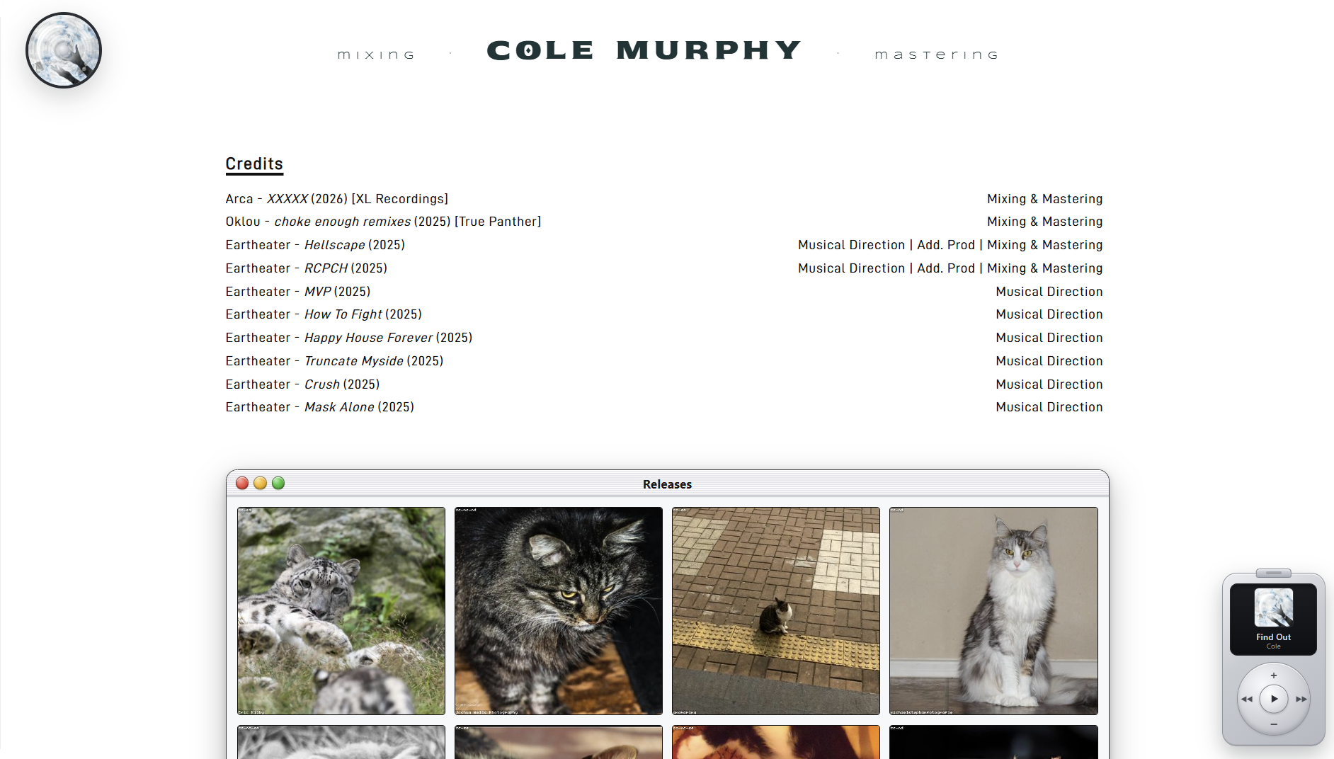 Cole Murphy's Portfolio's Homepage
